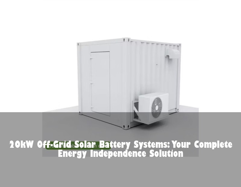 20kW Off-Grid Solar Battery Systems: Your Complete Energy Independence Solution