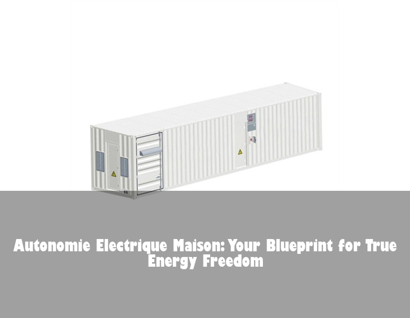 Autonomie Electrique Maison: Your Blueprint for True Energy Freedom