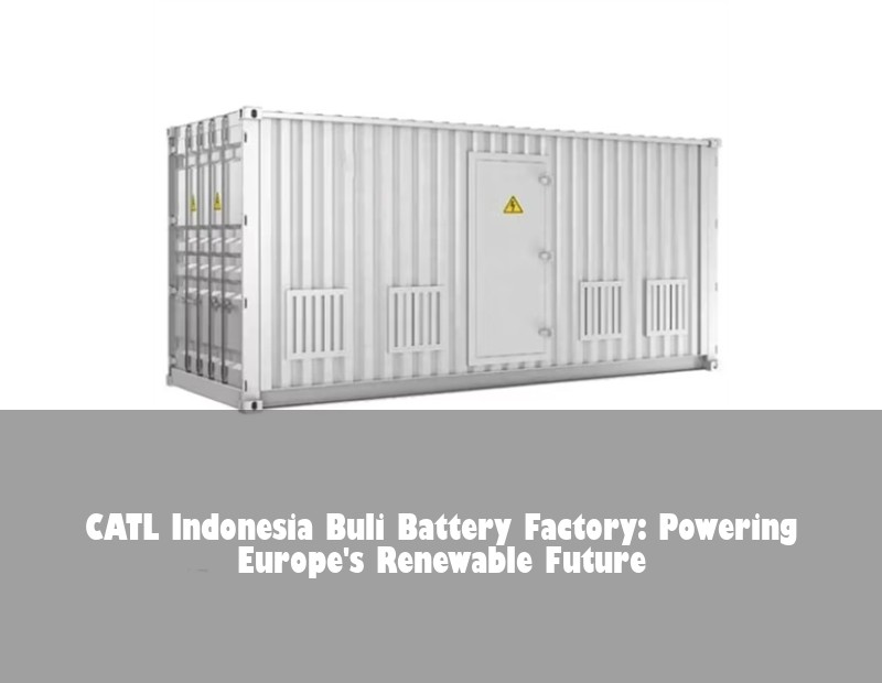 CATL Indonesia Buli Battery Factory: Powering Europe's Renewable Future