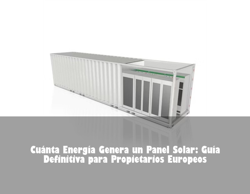Cuánta Energía Genera un Panel Solar: Guía Definitiva para Propietarios Europeos