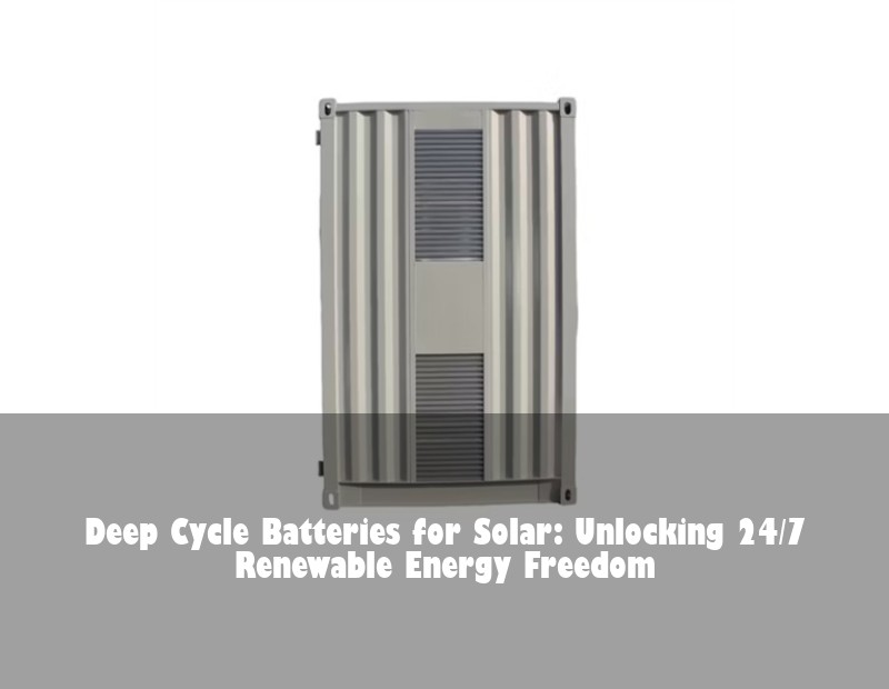 Deep Cycle Batteries for Solar: Unlocking 24/7 Renewable Energy Freedom