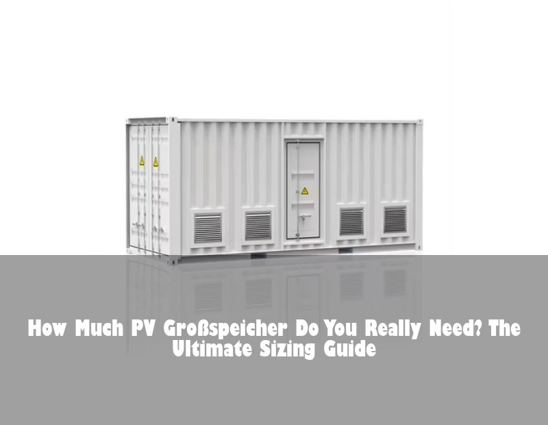 How Much PV Großspeicher Do You Really Need? The Ultimate Sizing Guide | Huijue Bess