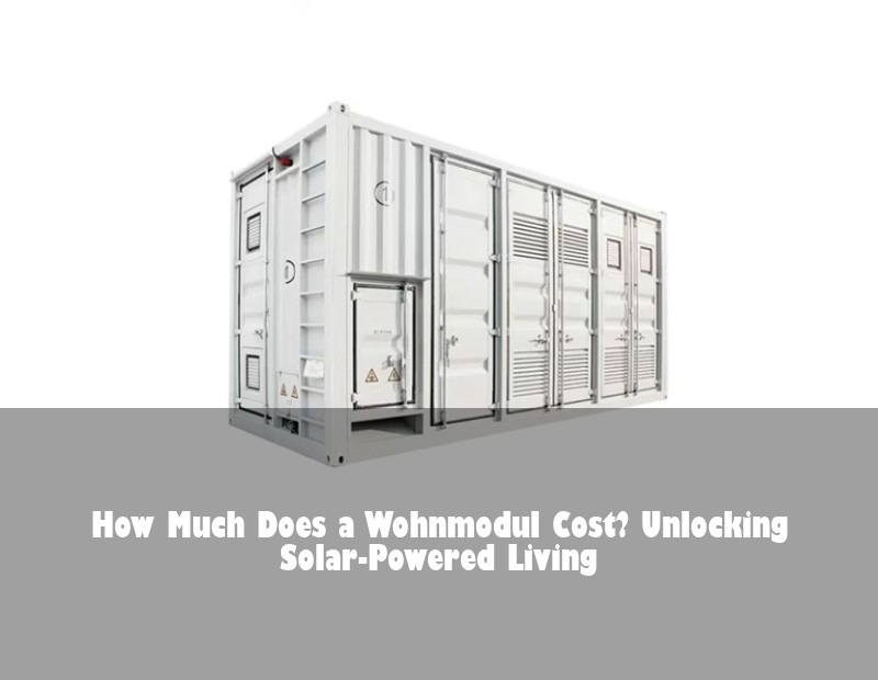 How Much Does a Wohnmodul Cost? Unlocking Solar-Powered Living | Huijue Bess