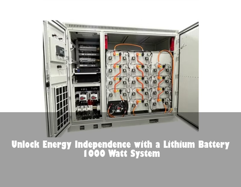 Unlock Energy Independence with a Lithium Battery 1000 Watt System