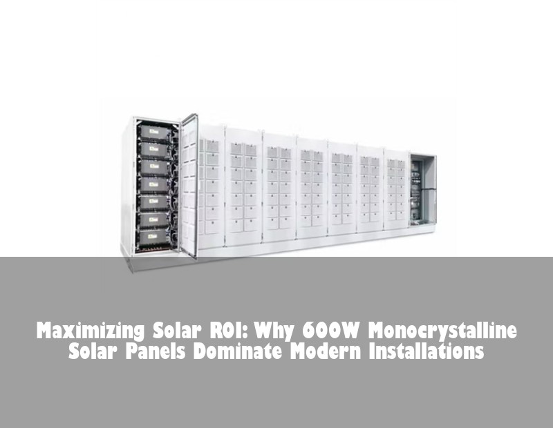 Maximizing Solar ROI: Why 600W Monocrystalline Solar Panels Dominate Modern Installations