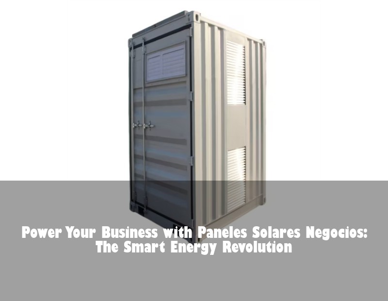 Power Your Business with Paneles Solares Negocios: The Smart Energy Revolution | Huijue Bess