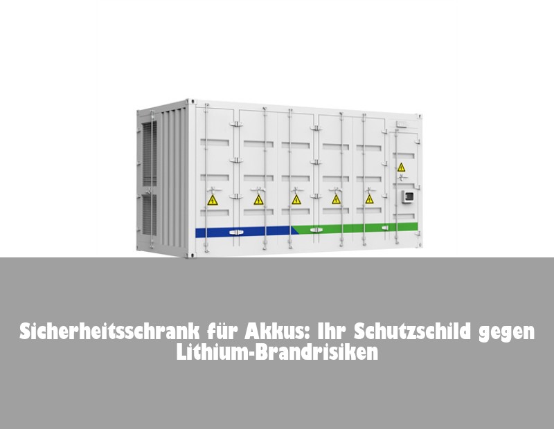 Sicherheitsschrank für Akkus: Ihr Schutzschild gegen Lithium-Brandrisiken