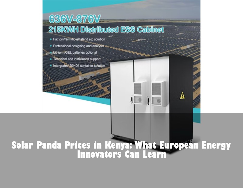 Solar Panda Prices in Kenya: What European Energy Innovators Can Learn