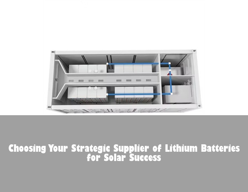 Choosing Your Strategic Supplier of Lithium Batteries for Solar Success