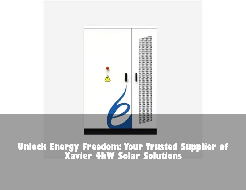 Unlock Energy Freedom: Your Trusted Supplier of Xavier 4kW Solar Solutions | Huijue Bess