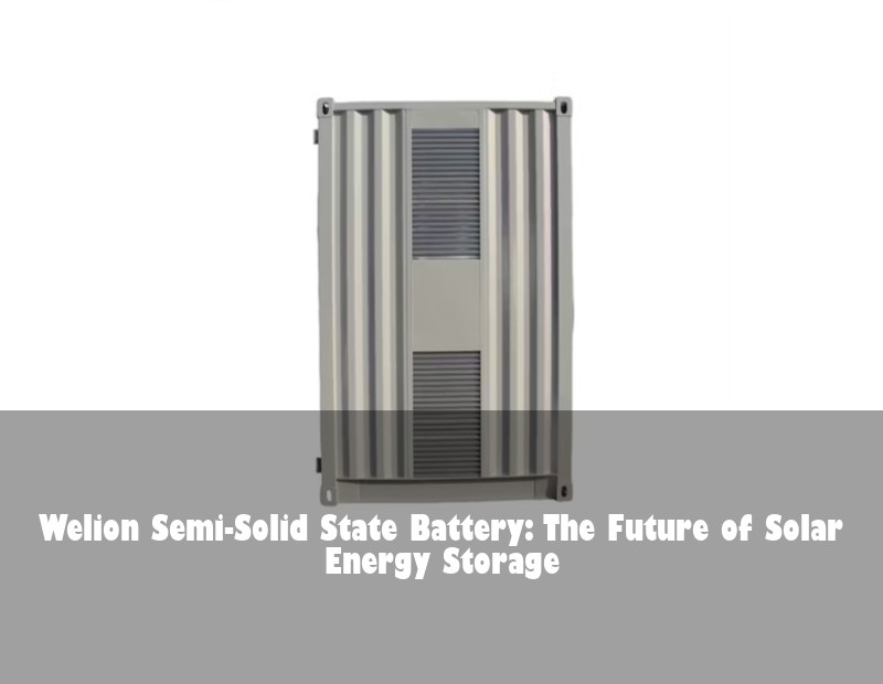 Welion Semi-Solid State Battery: The Future of Solar Energy Storage