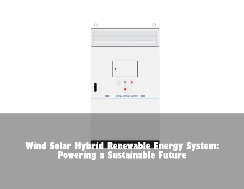 Wind Solar Hybrid Renewable Energy System: Powering a Sustainable Future